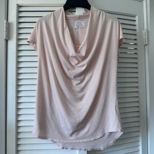 Southcott brand light pink drape neck t-shirt like a size xs